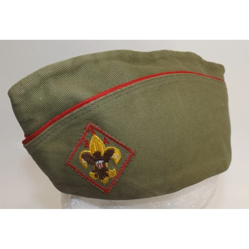 Vintage BSA Boy Scouts of America Official Garrison Olive Green Size Medium